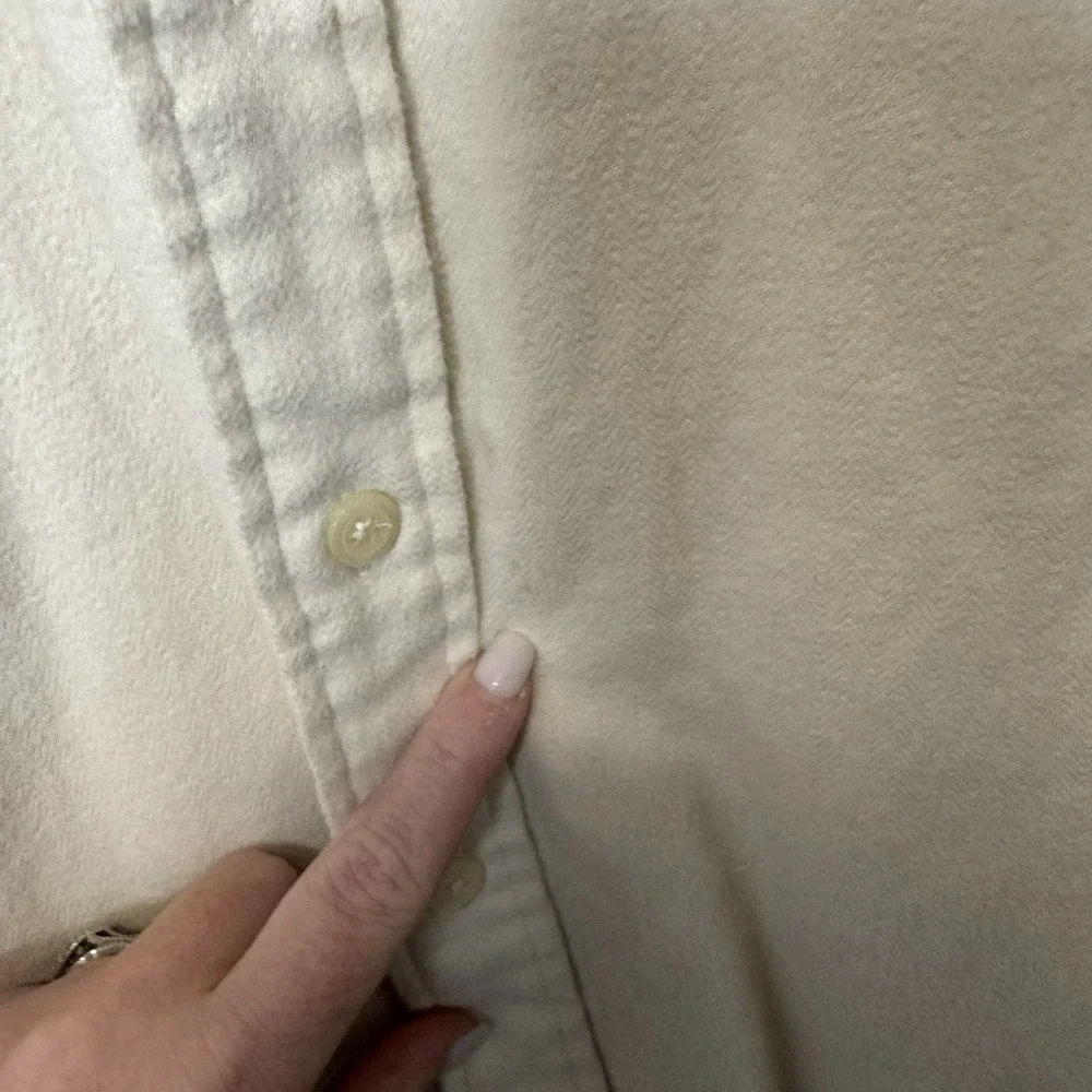 Vintage Polo Ralph Lauren Shirt 2XL Beige GI Ivory 100% Cotton